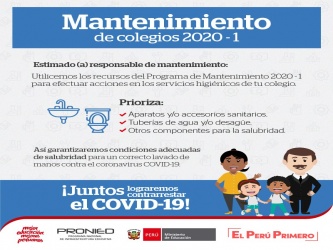 MANTENIMIENTO DE COLEGIOS 2020 - 1
